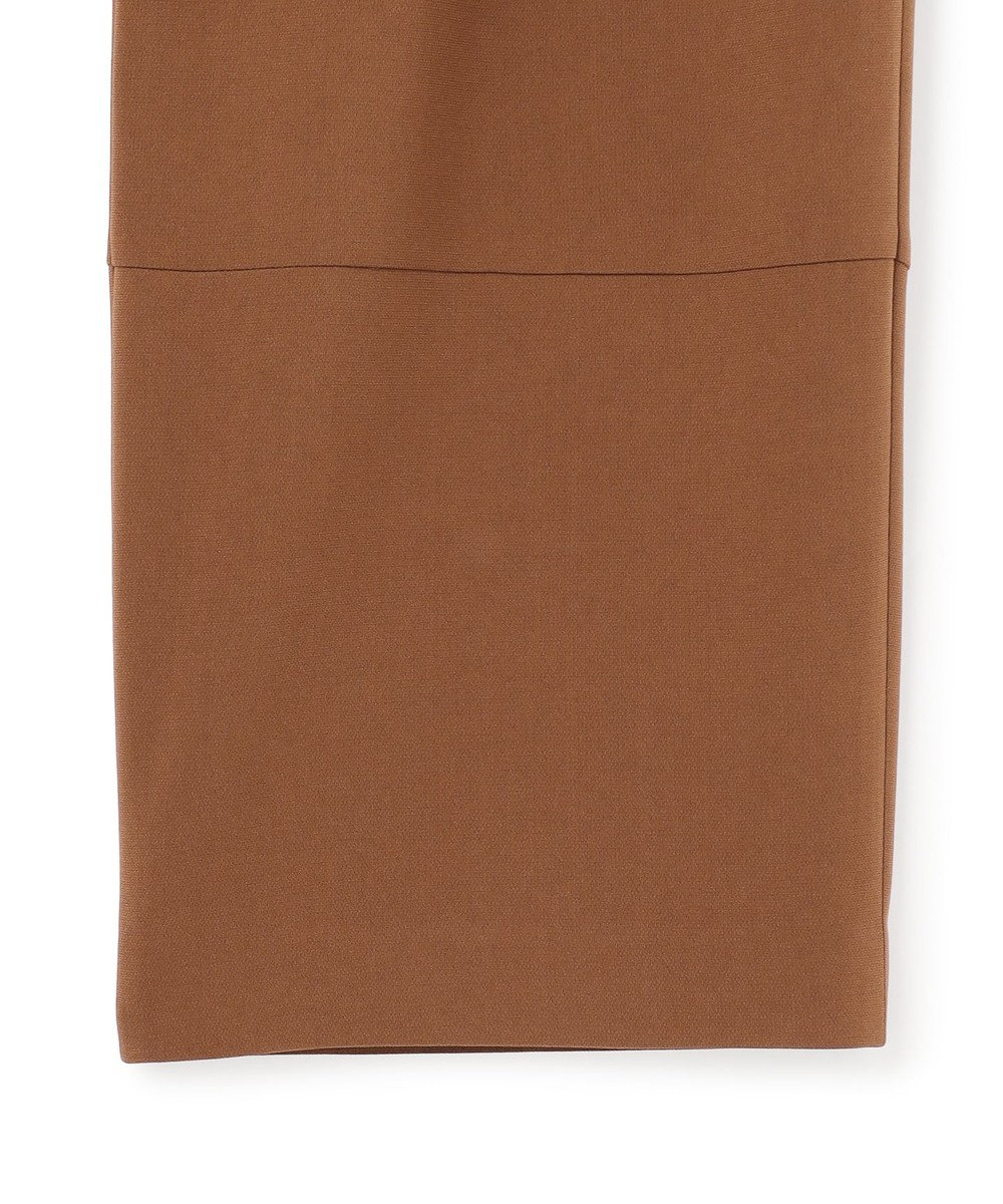 BEIGE， GYPSUM / シルキータッチ セミワイドタックパンツ 