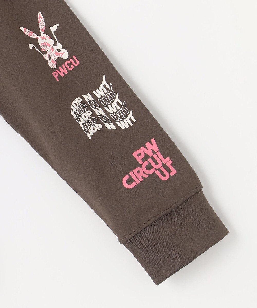 PW CIRCULUS 【吸水速乾 / UV遮蔽率99.5% UVカット / ストレッチ】【WOMEN】ラビットグラフィック ロングスリーブモックT ゴルフウェア レディース 