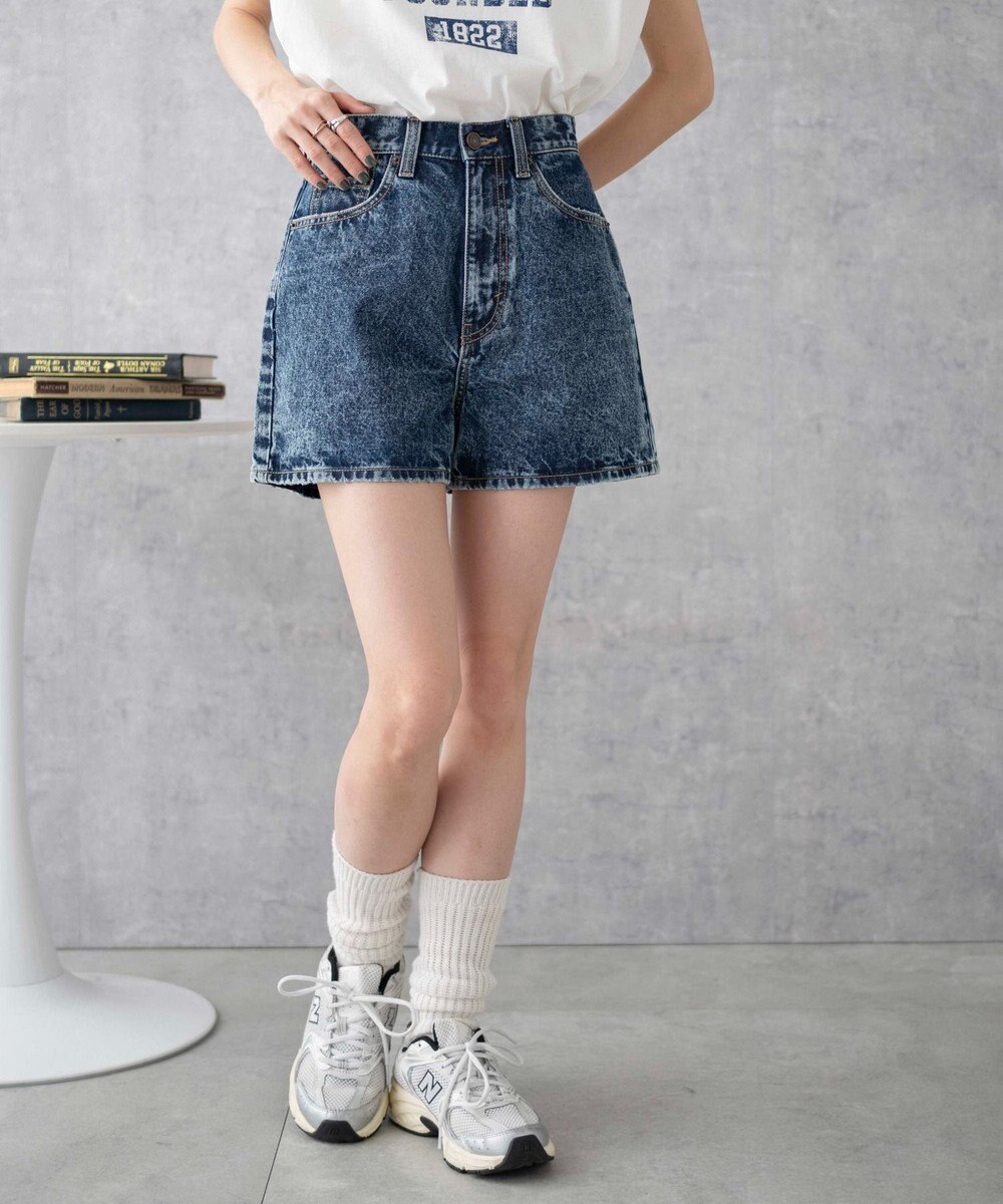 WEGO 台形デニムショートパンツ 