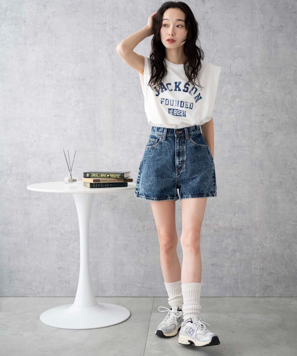 WEGO 台形デニムショートパンツ 