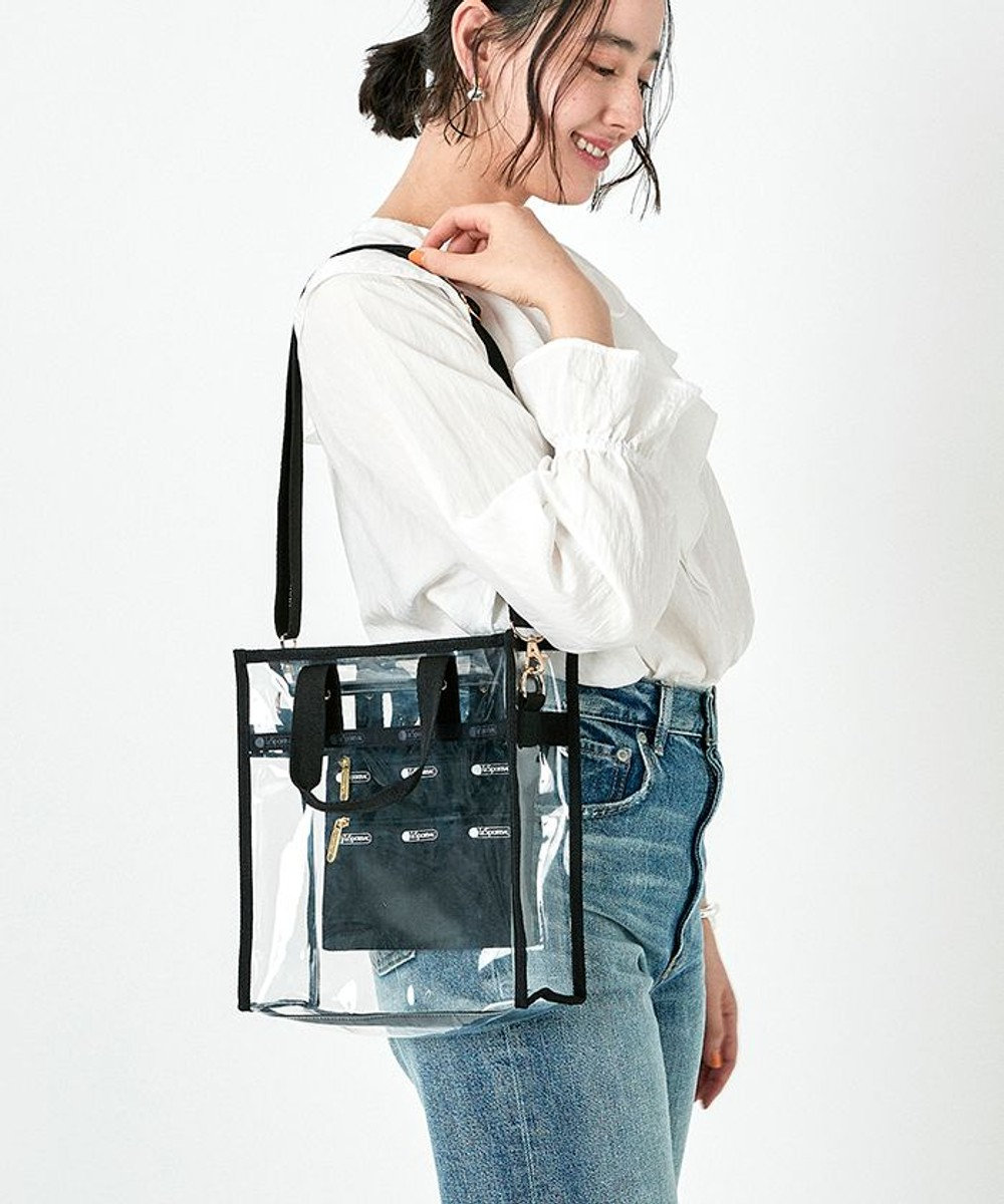 LeSportsac CLEAR SMALL N/S TOTE/クリア/ブラック クリア/ブラック