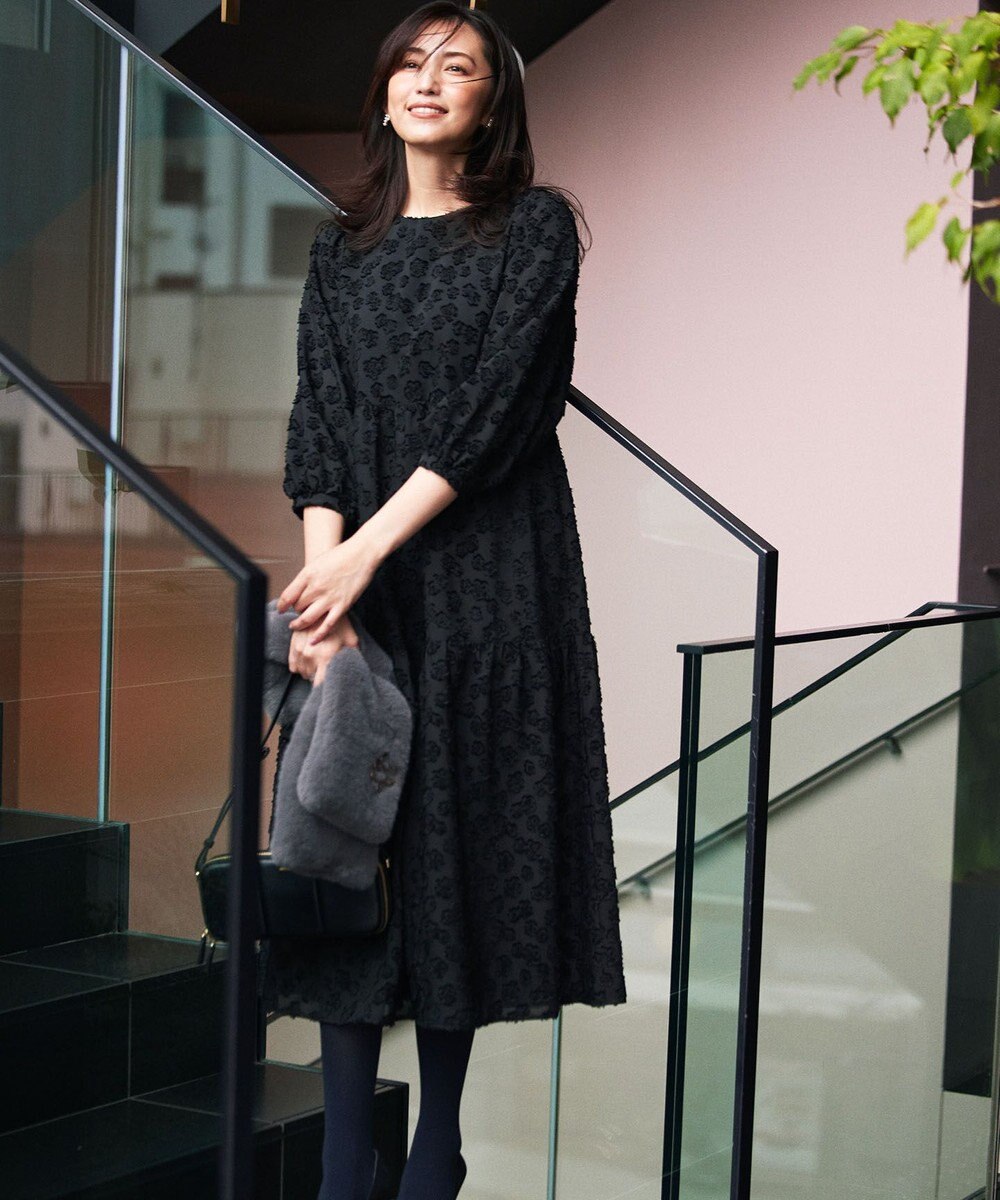 組曲 S カットジャカードティアードワンピース 