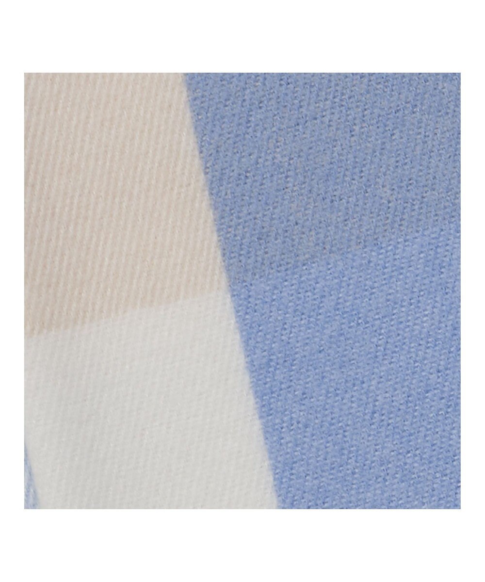 MOONBAT estaa とろーりマフラー クリーミーチェック／手洗い可 