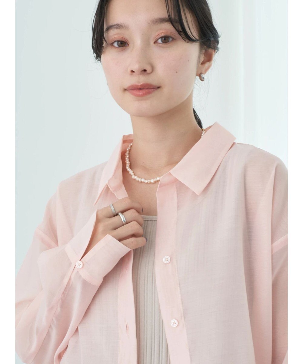 earth music&ecology オープンデザインシアーシャツ 