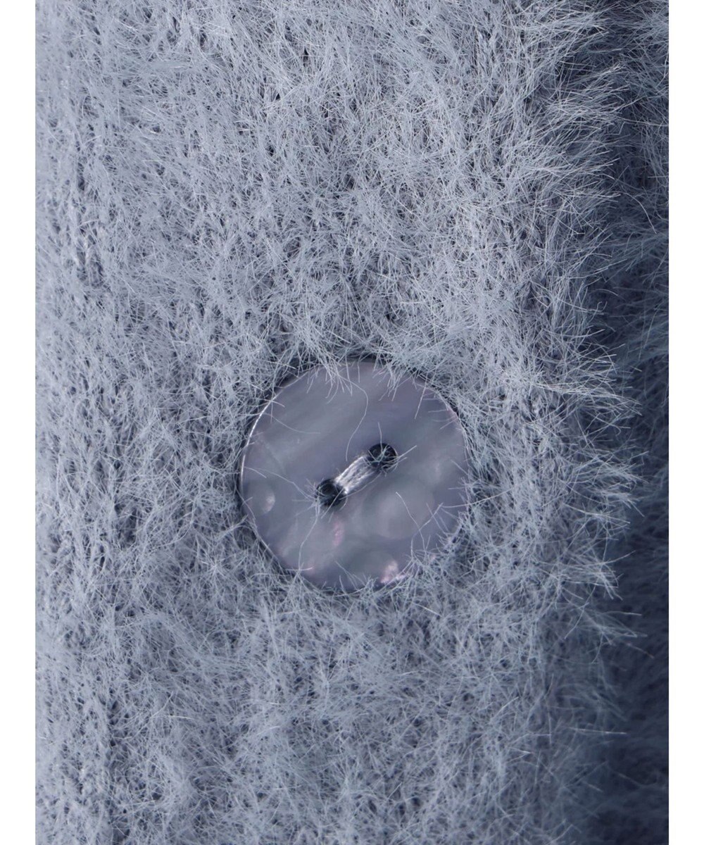 earth music&ecology ミニシャギーＶネックカーディガン 