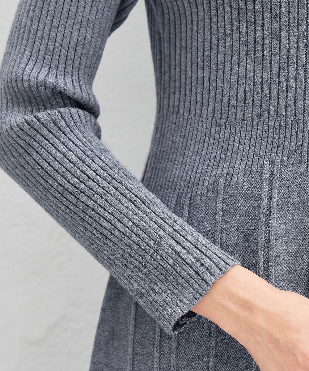 Tiaclasse 【洗える】1着でオシャレ感が出せるニットプリーツワンピース 