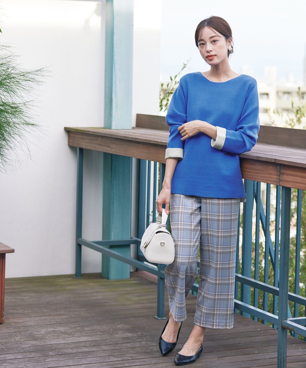 Tiaclasse L 【洗える】ダブルフェイスニットトップス 