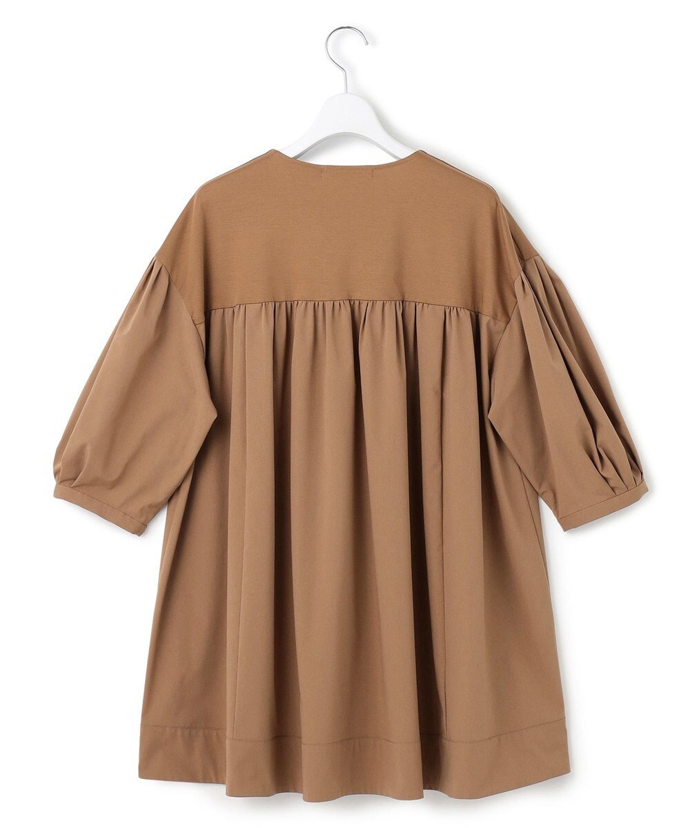 23区 【洗える】シルキータフタコンビ チュニック カットソー 