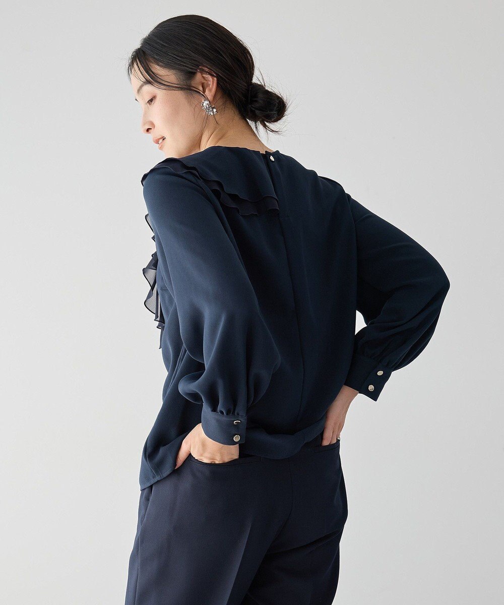 YECCA VECCA アシメラッフルブラウス 