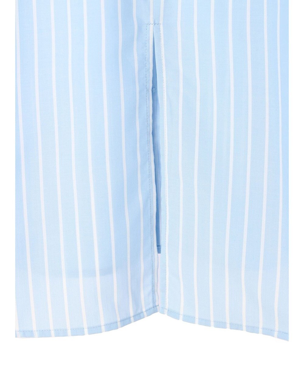 earth music&ecology バンドカラーストライプシャツ 