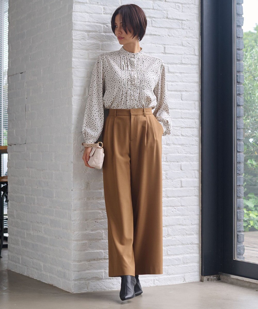 自由区 【洗える】TOROハイネック ブラウス 