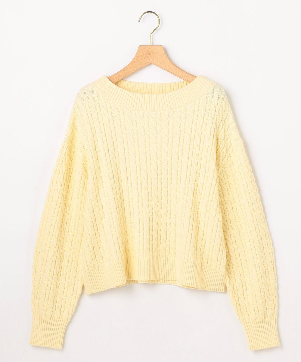 組曲 【加藤ローサさん着用】コットンカシミヤMIX ケーブル ニット 