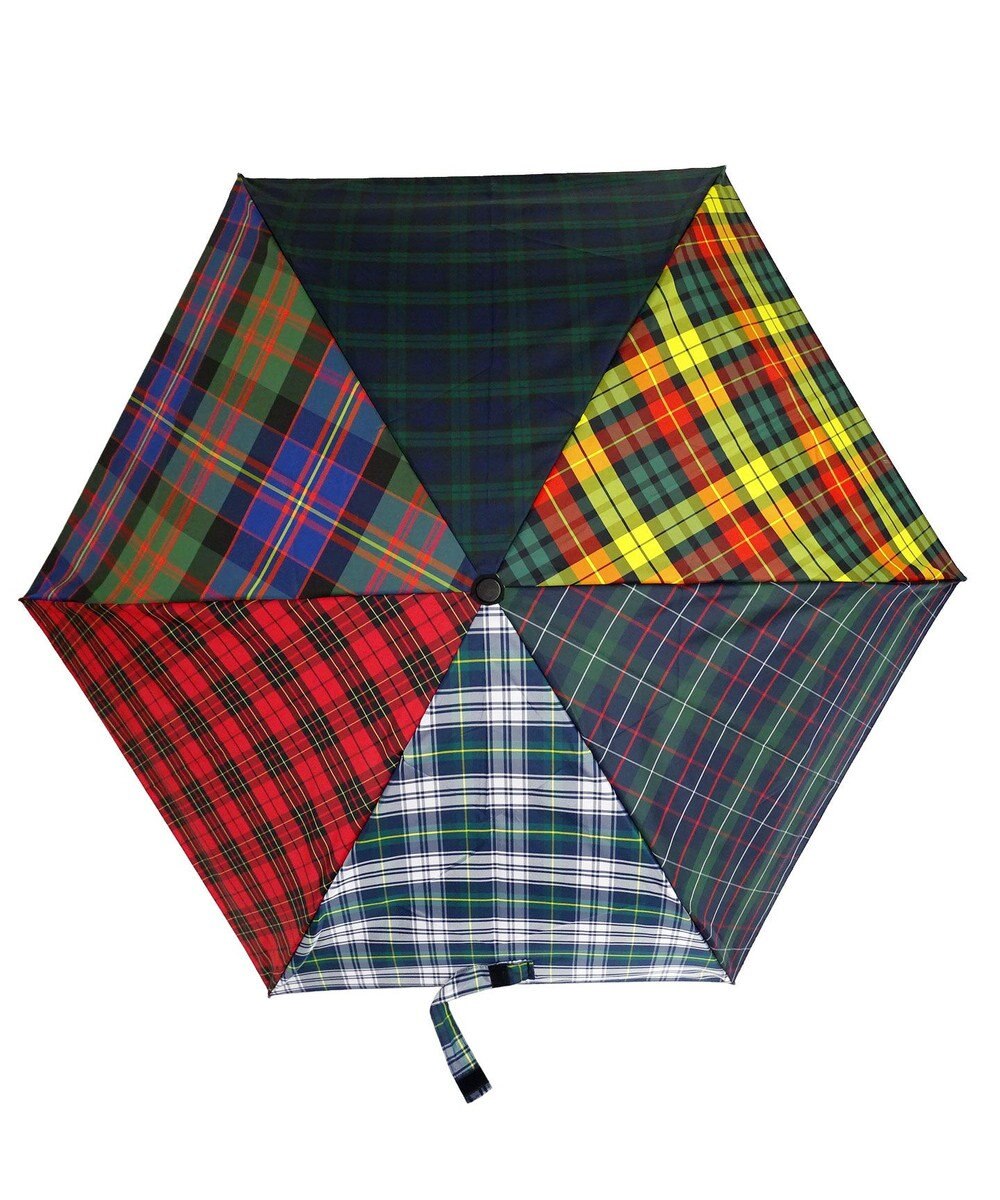 +RING 【簡単/便利】【UVカット90%以上】プラスリング UNISEX 自動開閉式 折傘58cm CHK T1179 