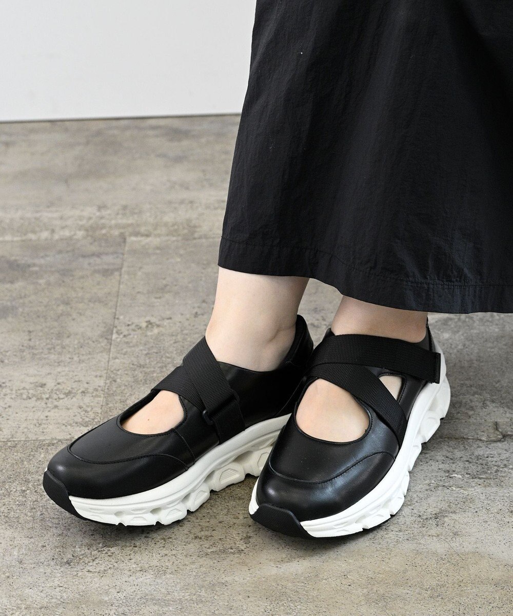 Pointer 日本製 本革ストラップスニーカー 