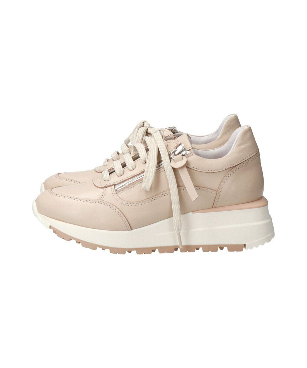 INTER-CHAUSSURES 【QUSHELI】アウトサイドジップレザースニーカー 