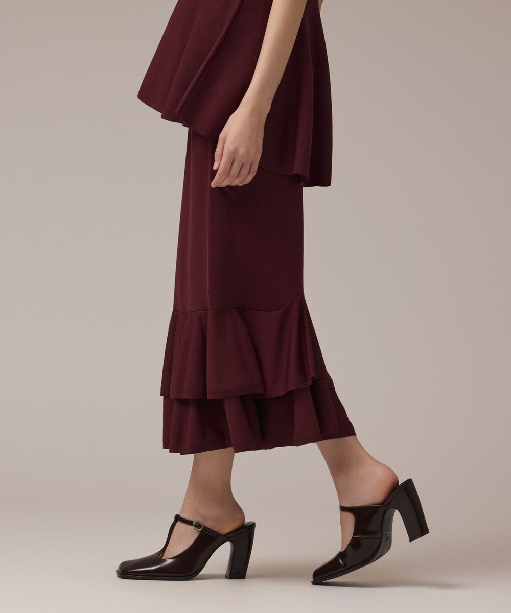 GRACE CONTINENTAL ティアードニットスカート 