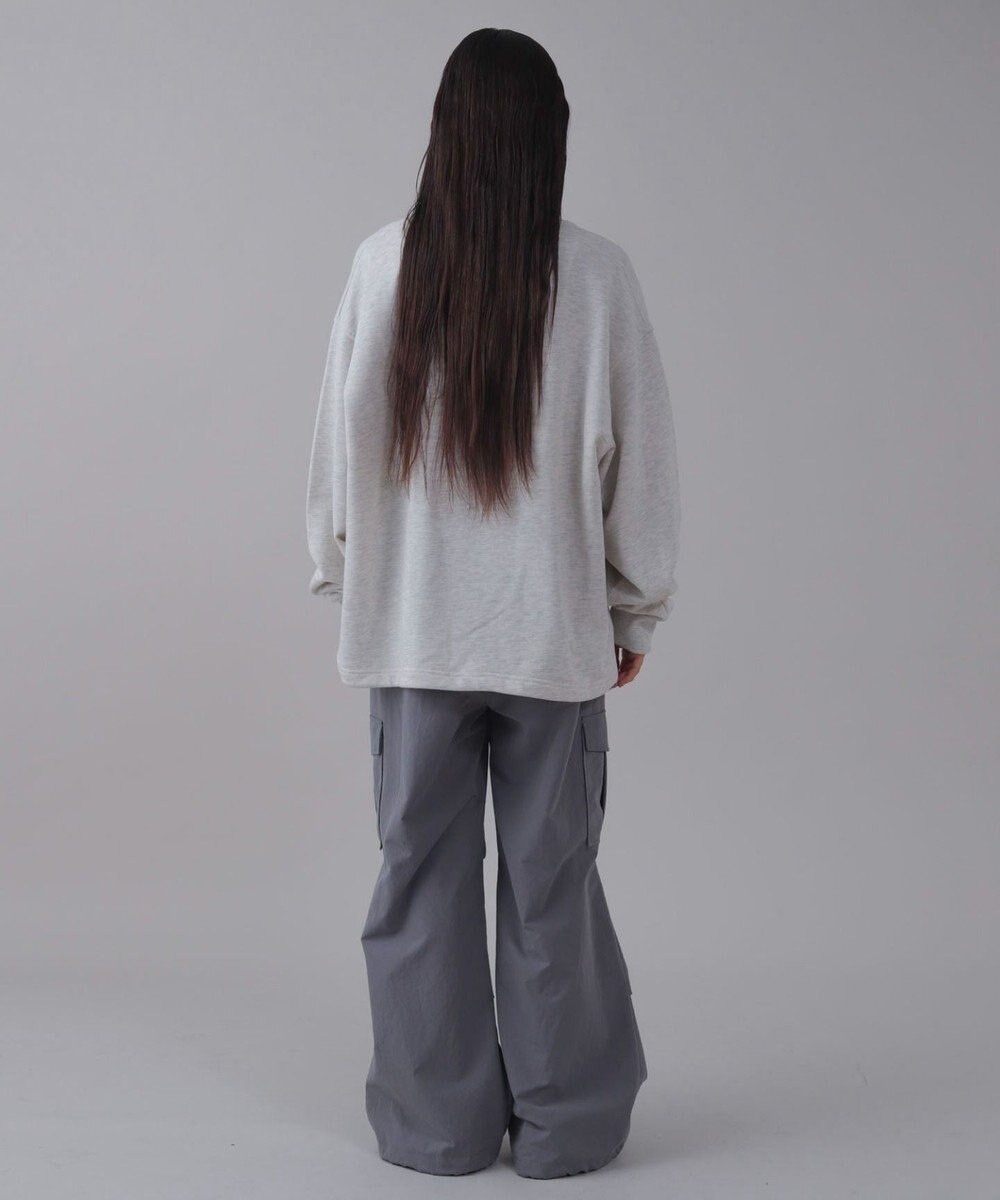 WEGO 【ユニセックス着用ITEM】ショートドロストワンポイント刺繍プルオーバー 