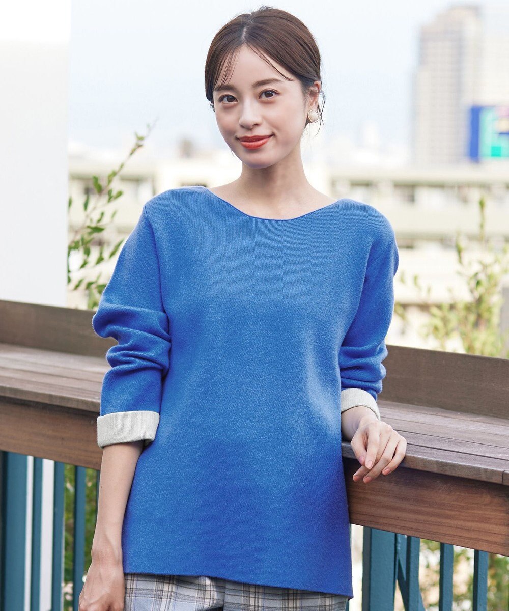 Tiaclasse 【洗える】ダブルフェイスニットトップス 