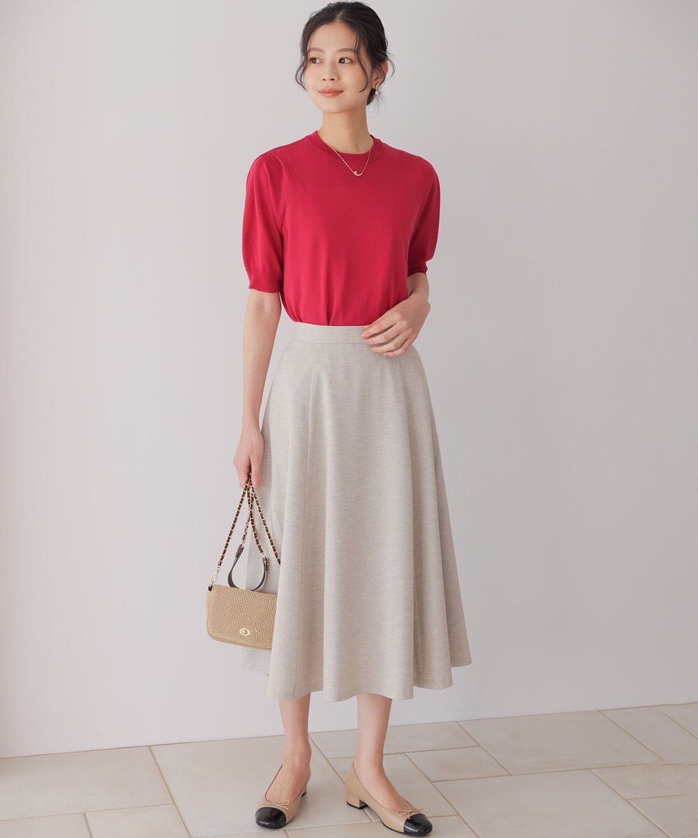 組曲 S ライトリネンライクフレア スカート 