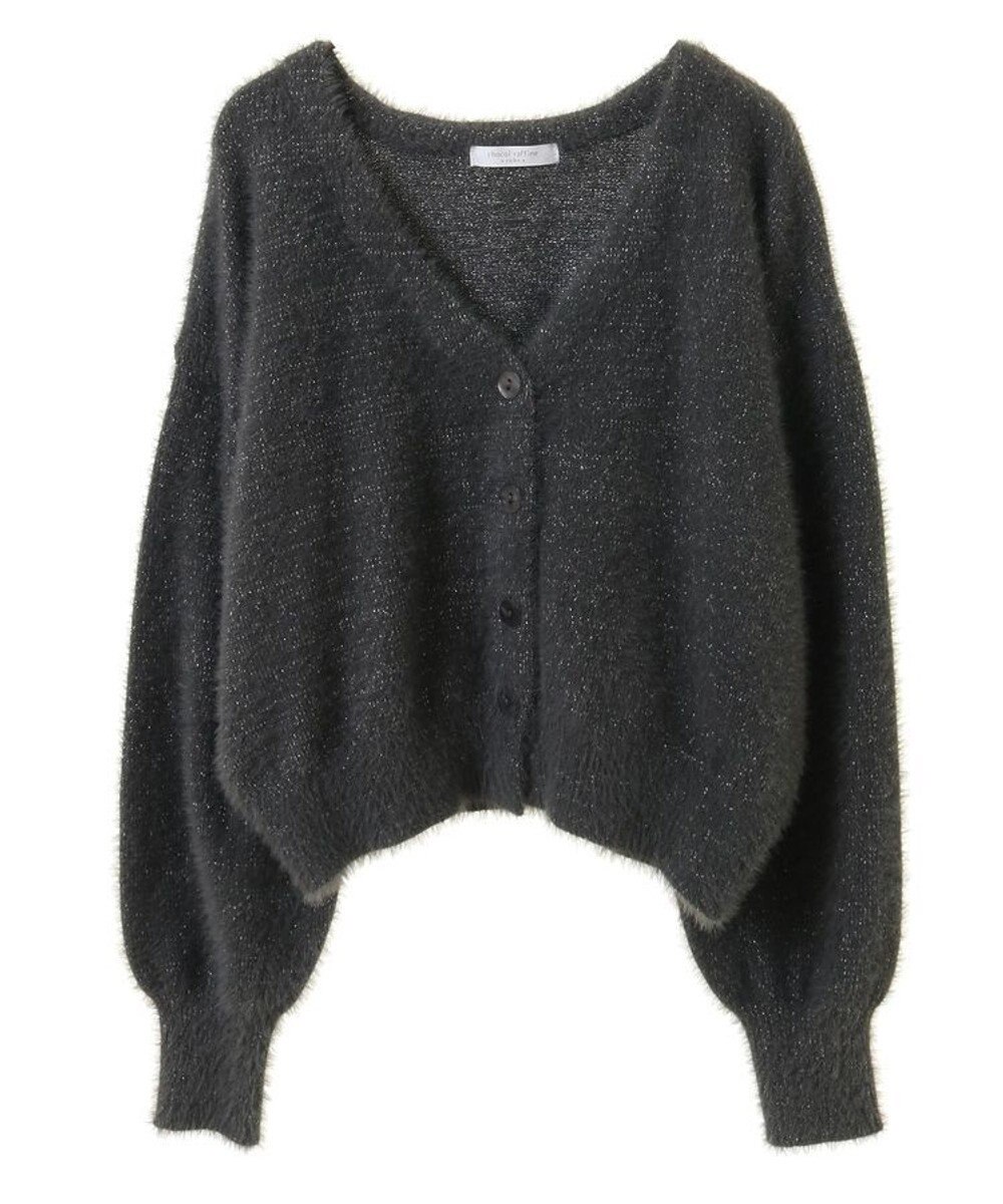 Green Parks ラメシャギーニットカーディガン 