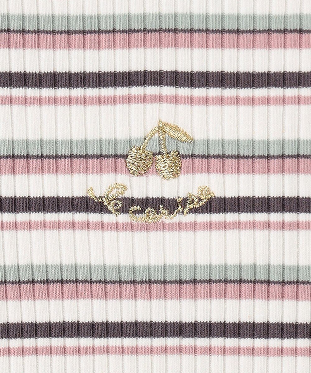 ANY KIDS 七分袖 テレコボーダー Tシャツ 