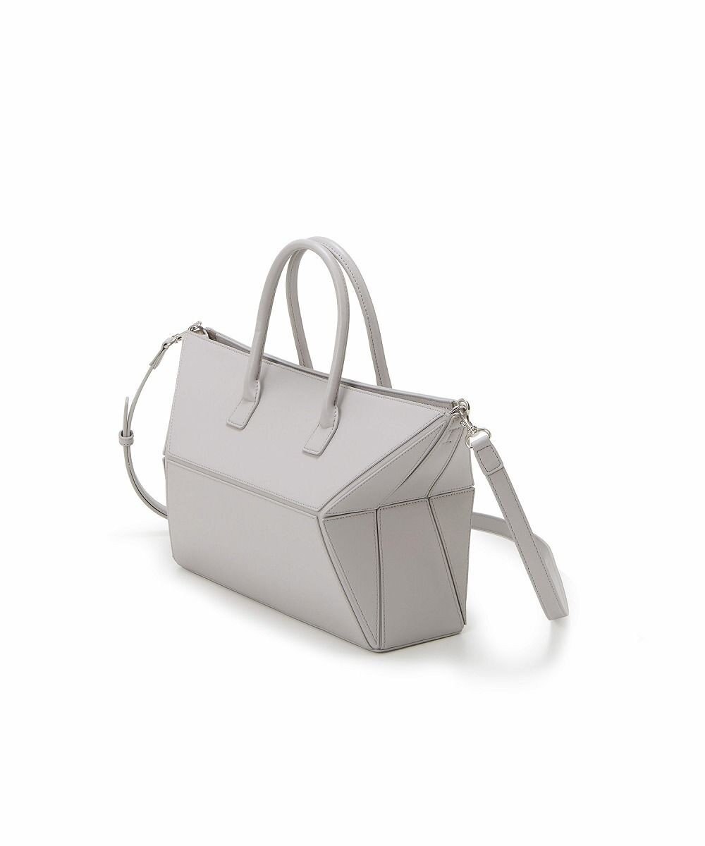 TOPKAPI 【TREASURE TOPKAPI】フェイクレザー ジオメトリック ショルダー付 トートバッグ 