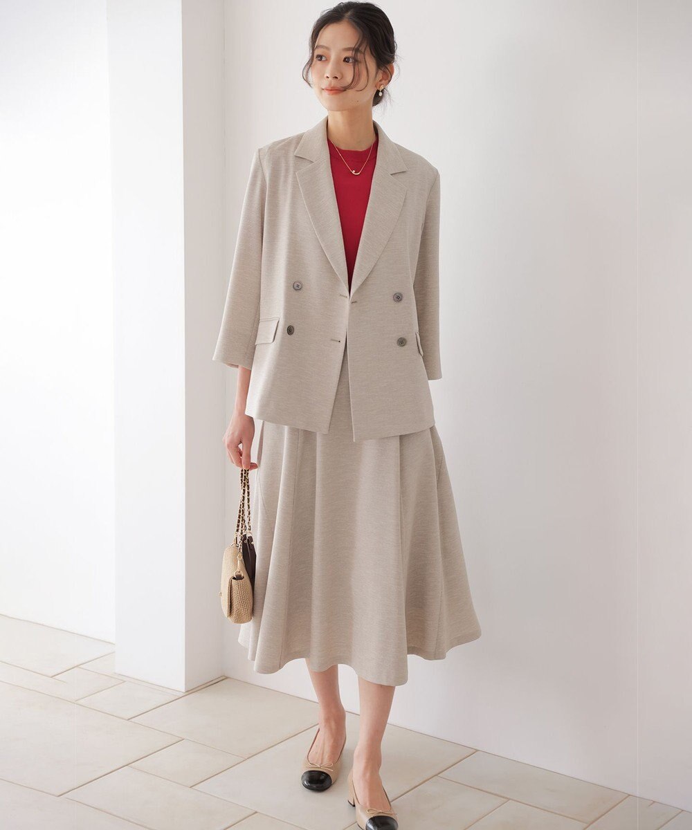 組曲 S ライトリネンライクフレア スカート 