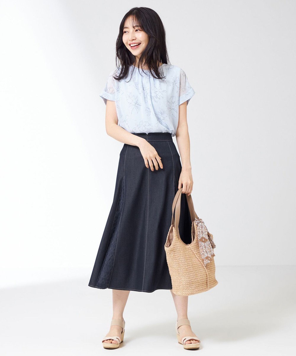 ANY SIS シフォンかぶせ ブラウス 