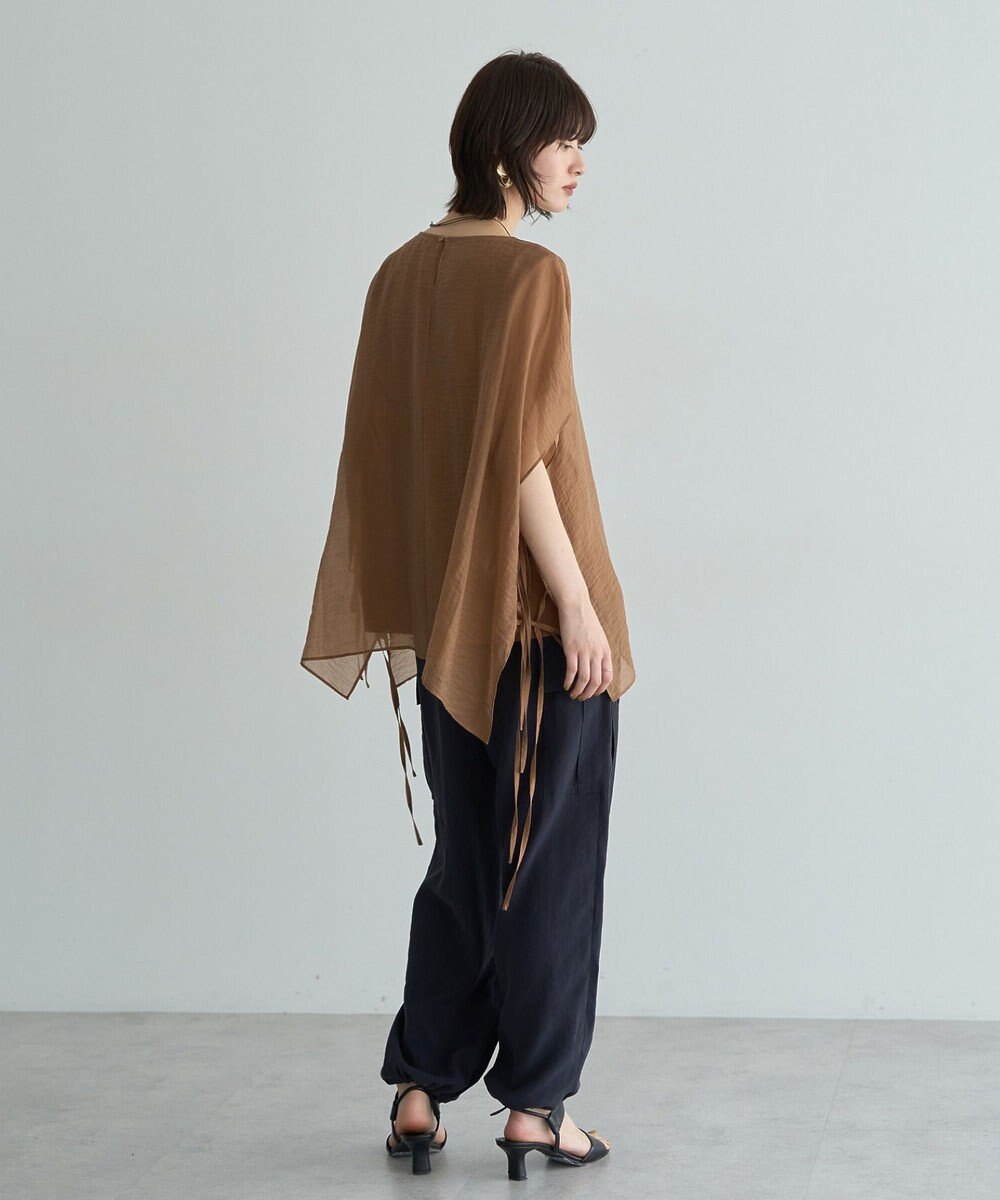 YECCA VECCA サイドリボンシアーレイヤードプルオーバー 