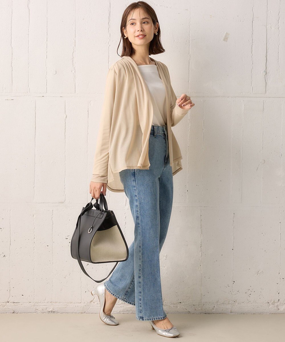 組曲 【WEB限定】シアーツイルジャージーショート カーディガン 