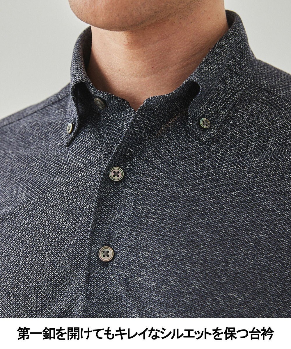 GOTAIRIKU 麻混・襟しっかり【洗える/通気性】ノルマンディーリネン ボタンダウンポロシャツ(25/26年モデル) 