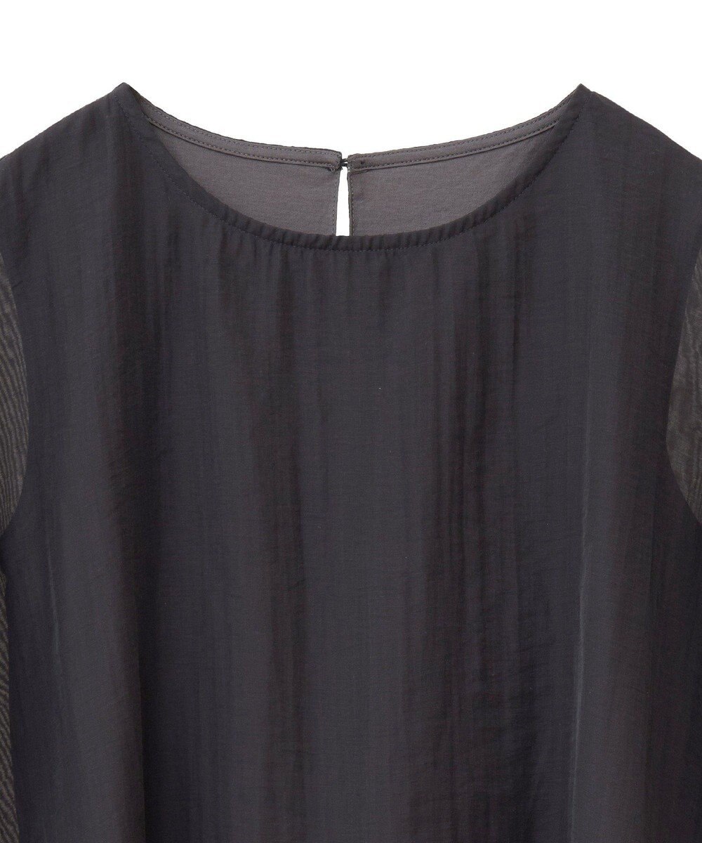 YECCA VECCA サイドリボンシアーレイヤードプルオーバー 