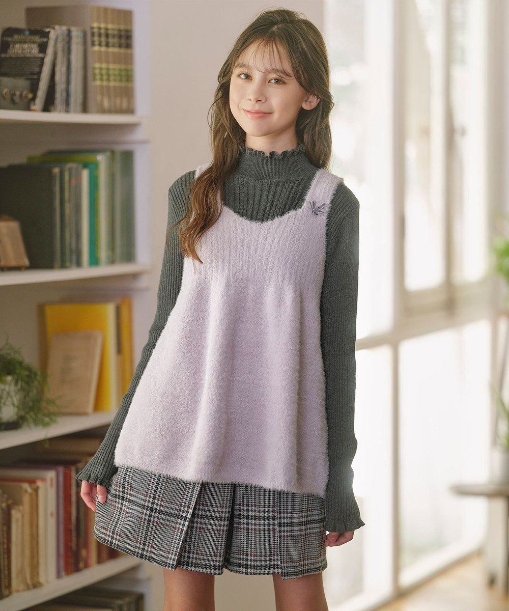 組曲 KIDS 【150-160㎝】レディチェック キュロット 