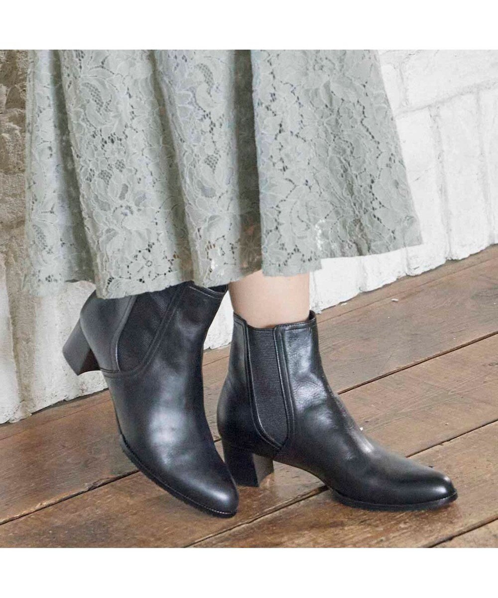 MODE ET JACOMO <MODE ET JACOMO>サイドゴアレザーショートブーツ 