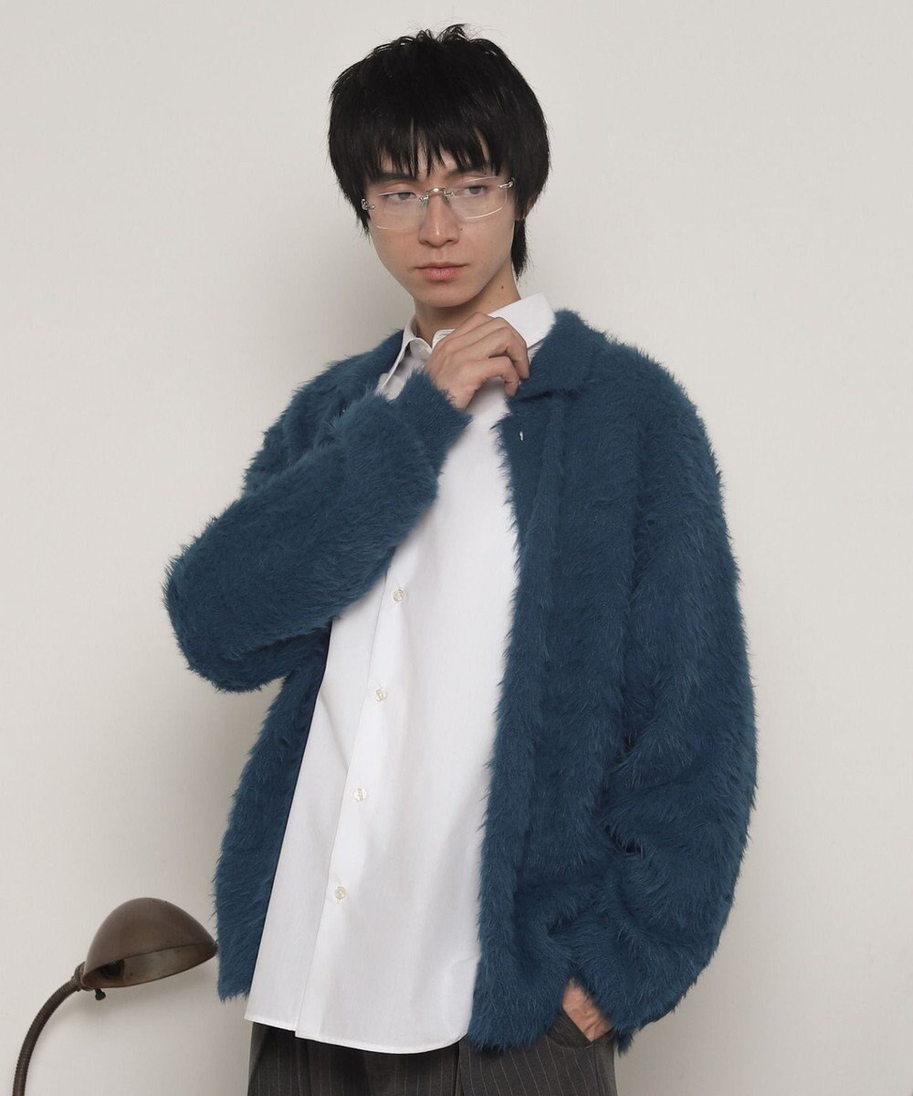 WEGO 【ユニセックス着用ITEM】フェザーニットボタンシャツ 