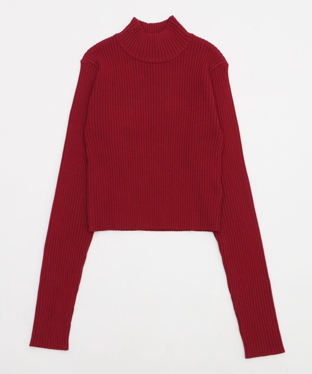 WEGO 【2025年秋冬新作】リブハイネックショートニット 