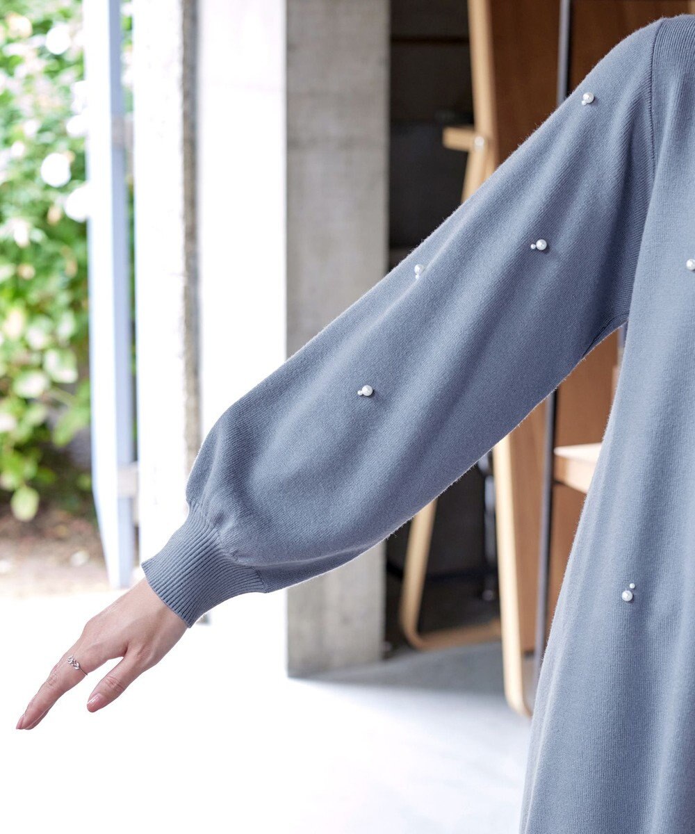 Tiaclasse 【洗える】パール付きニットチュニック 