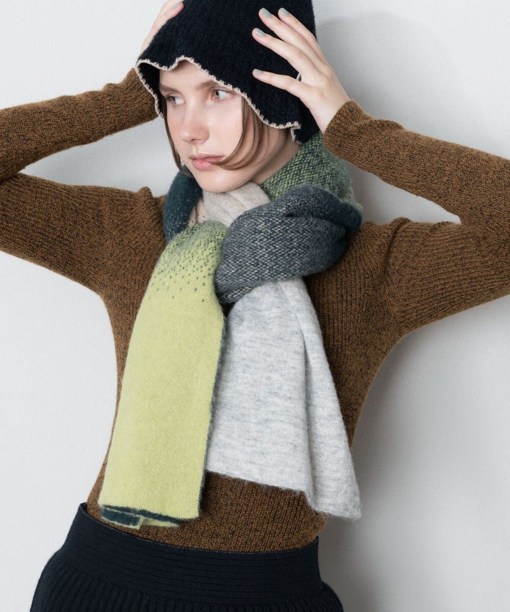 TRICOTE GRADATION SHAGGY SCARF／グラデーションシャギーマフラー 