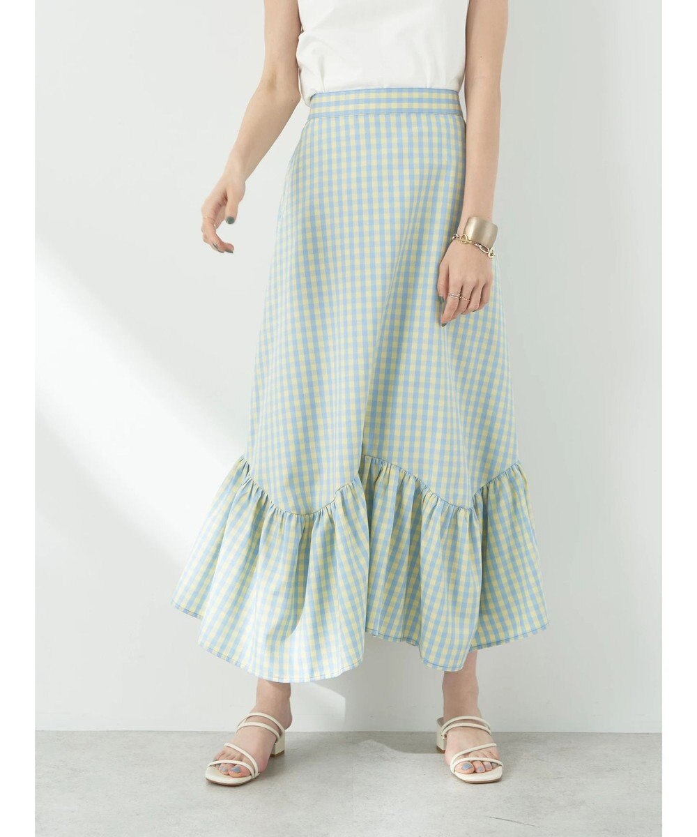 earth music&ecology イレヘムチェックスカート 