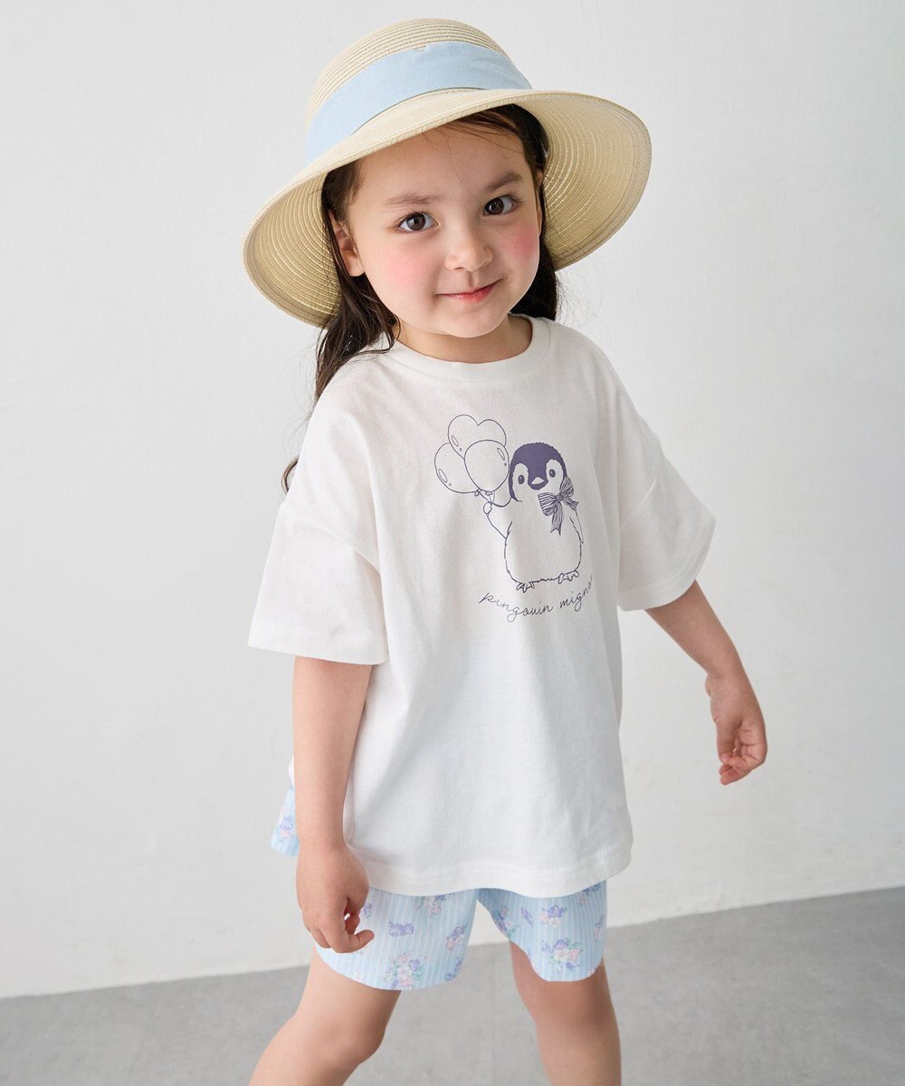 ANY KIDS 【綿100%/接触冷感】ひんやり オーバーサイズ アニマルTシャツ 