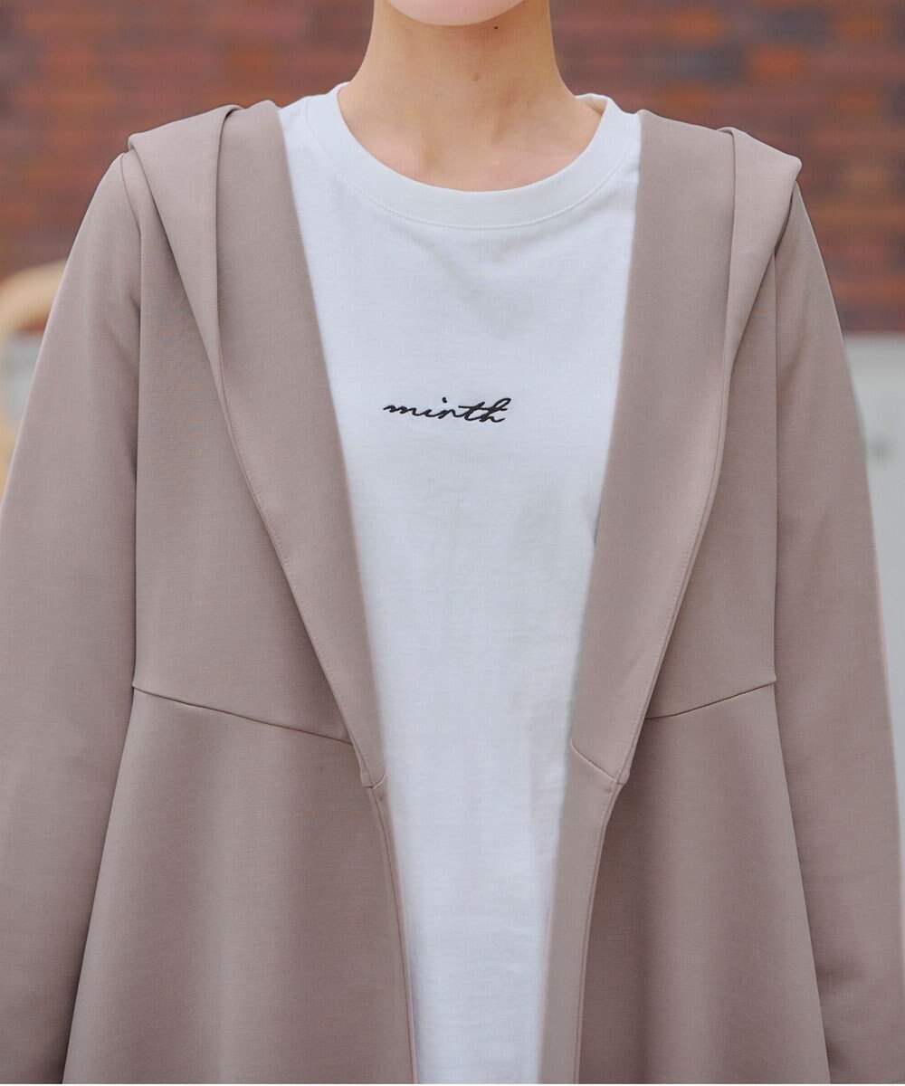 Tiaclasse L 【洗える】ポンチフードカーディガン 