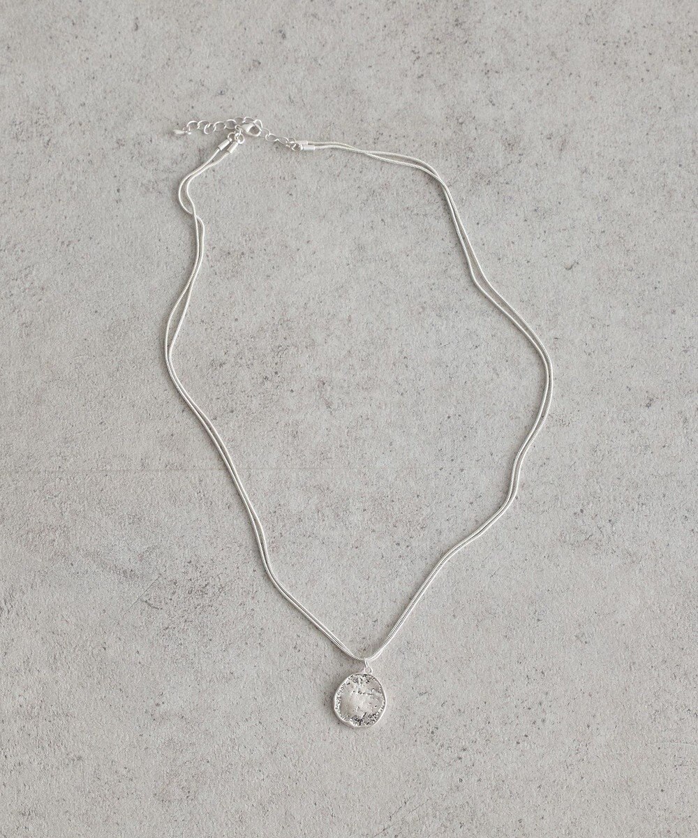 earth music&ecology レイヤードチェーンメダリオンネックレス 