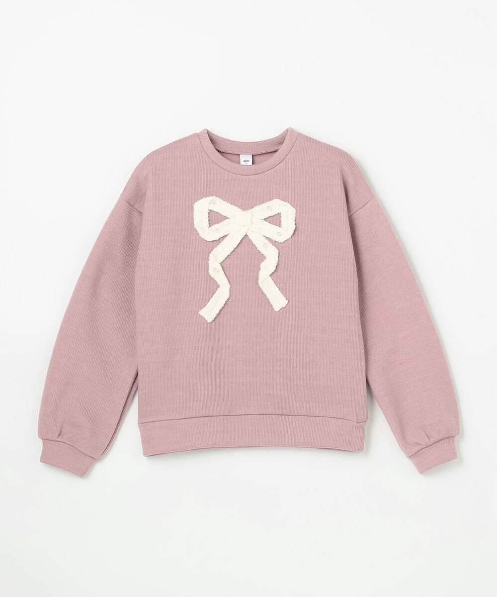 ANY KIDS リボン ニットソー トレーナー 