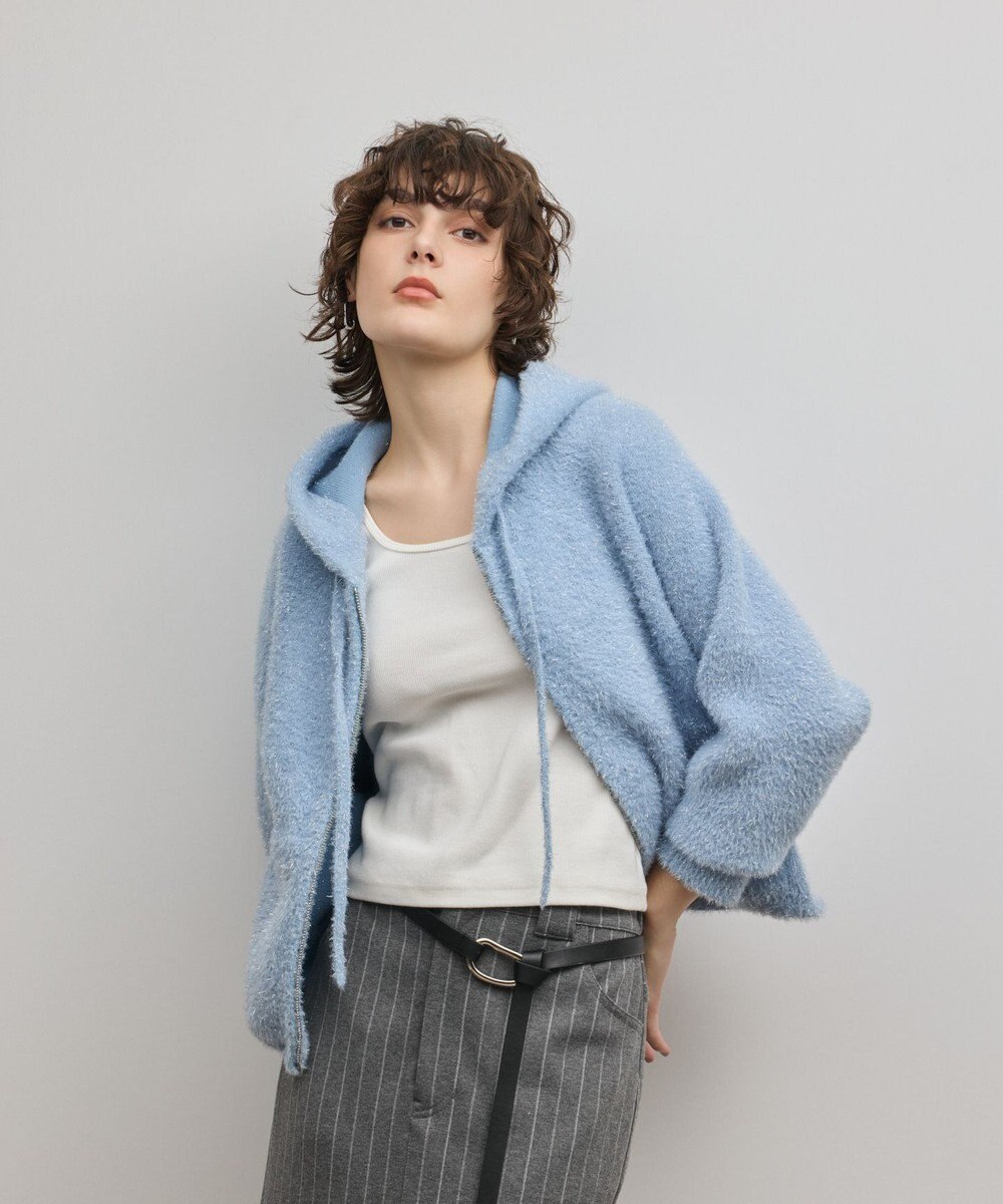 GRACE CONTINENTAL フェザーニットパーカー 