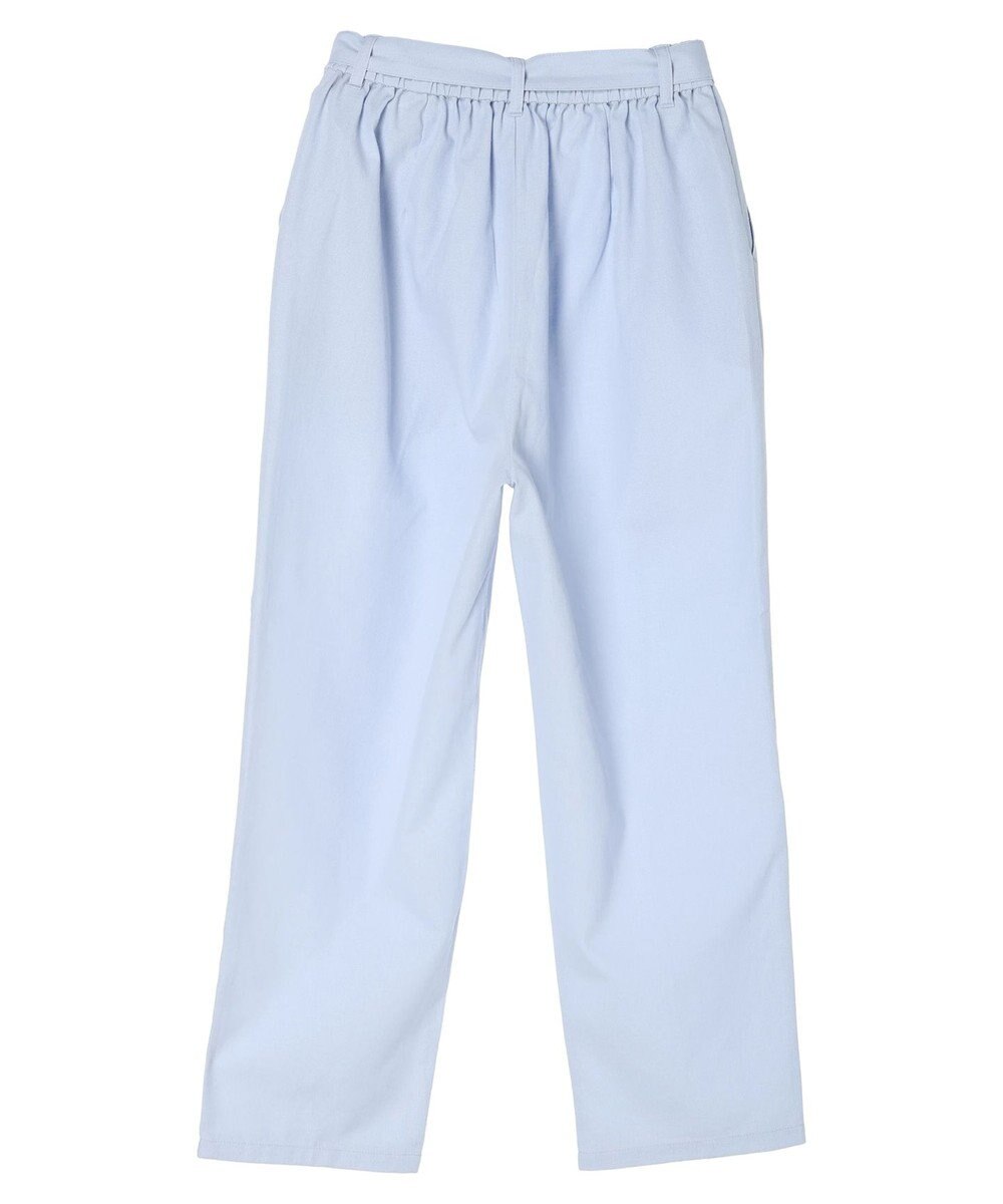 Green Parks 綿麻混バックルベルト付テーパードパンツ 