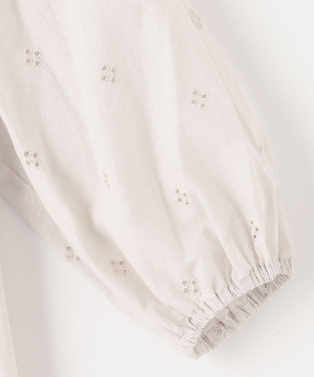 23区 【SLOW/洗える】エンブロイダリーレース ブラウス 