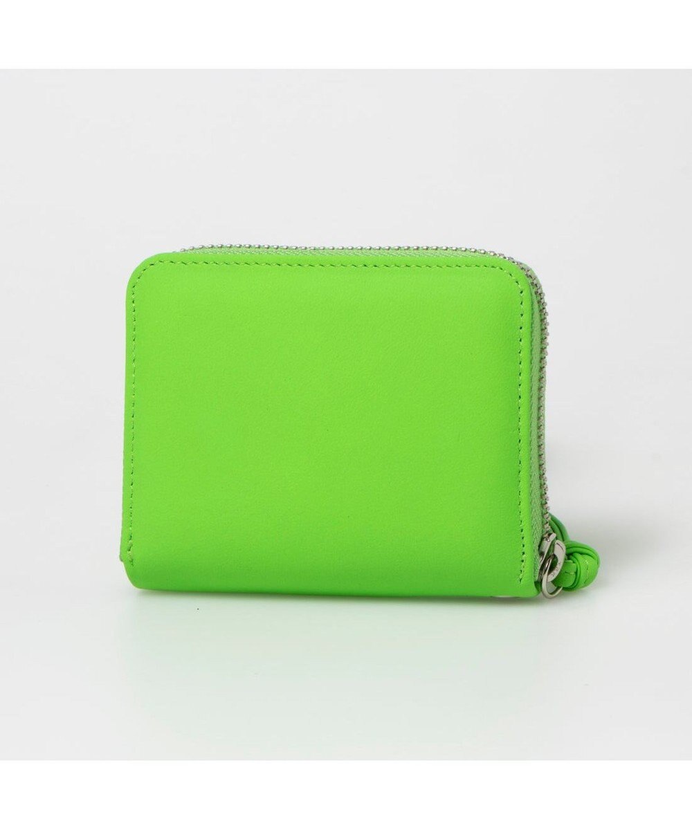 UNBILLION ペルケ perche / 蛍光レザーストラップ付き・ジャバラカードウォレット 