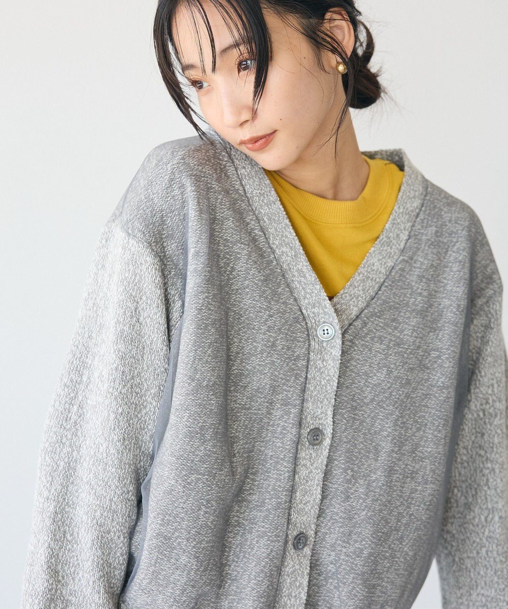 CRAFT STANDARD BOUTIQUE チュールドッキングニットカーディガン Gray