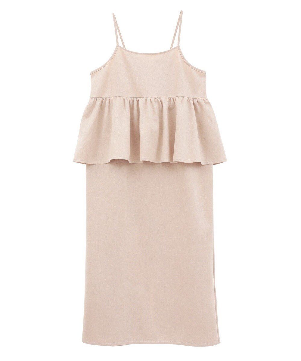 Green Parks スウェードポンチペプラムキャミワンピース 