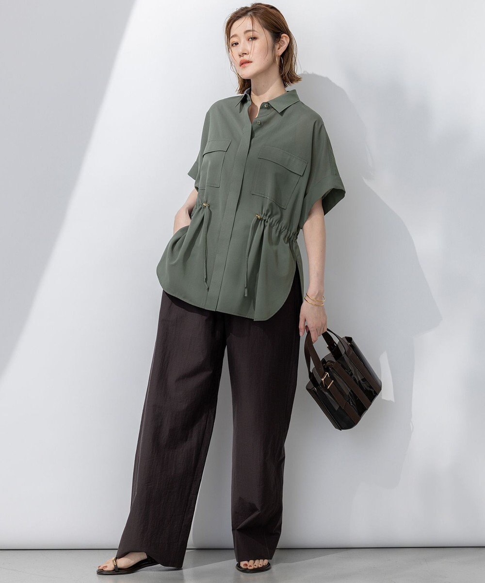 23区 L MANTECO ブライトワッシャー ワイド パンツ 